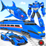 Shark Robot Car Transform Game screenshot 1