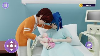 임신 한 엄마 시뮬레이터 : 애니메이션 소녀 가족 생활 screenshot 0