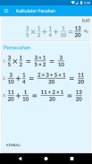 Kalkulator pecahan dengan solusinya screenshot 7