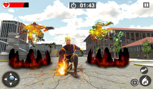 Flying Speed Flame Hero- Flame Hero Robot Game screenshot 9