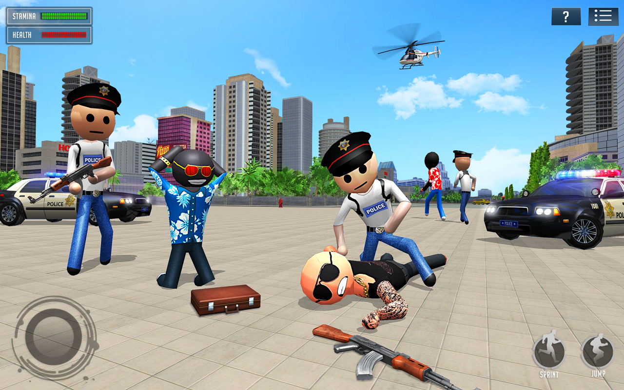 Stickman Police vs Gangsters - Free Play & No Download