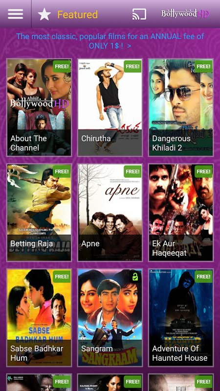 App for free online bollywood movies