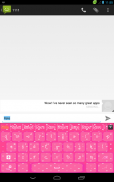 Pink Cinta GO papan kekunci screenshot 11