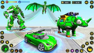 Rinoceronte robô carro transformando jogo screenshot 1
