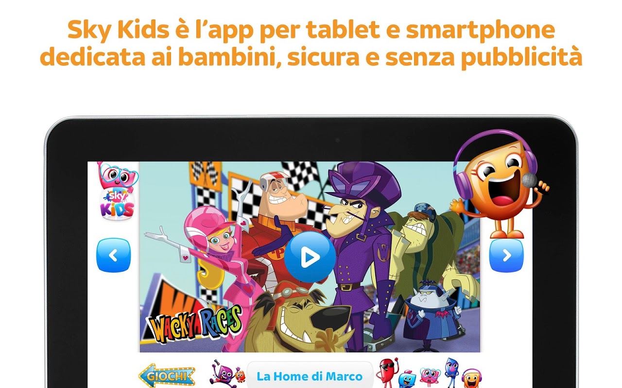 Tablet per bambini con applicazioni per imparare e giocare