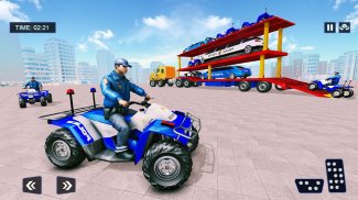 Police Limo Car Transporter - Transport Car Games screenshot 4