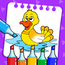Learn & Coloring Game for Kids Icon