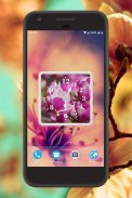 Magnolia Clock Live Wallpaper screenshot 0