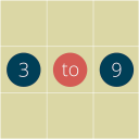 3 to 9 - A long Tic Tac Toe Icon