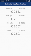 Swimming Splits screenshot 2