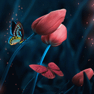 Tulip Flowers Butterfly LWP screenshot 2