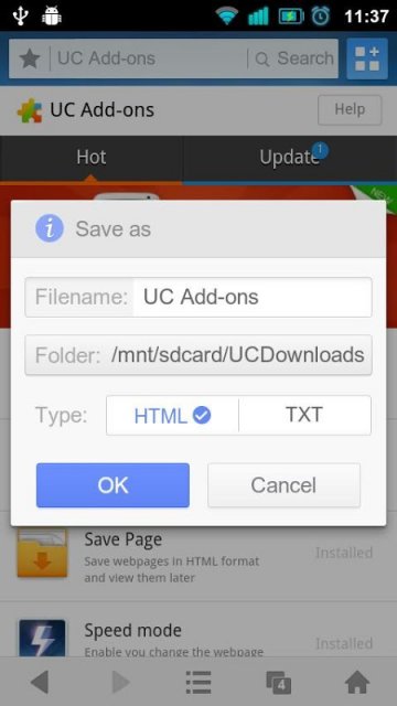 Save page - UC Browser | Download APK for Android - Aptoide