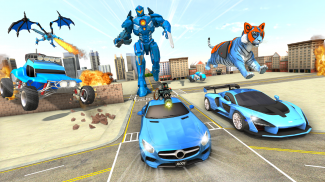 Flying Robot Car Transform War screenshot 9