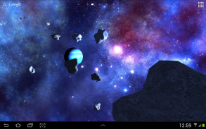 Asteroides 3D fondo animado screenshot 2