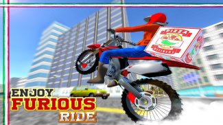 Pizza Teslimatı Moto Bike Ride screenshot 9