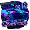 Neon Sports Car موضوعات خلفيات أيق