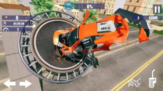 Trampoline Madness Crash - Beam Car Driving 3D screenshot 4