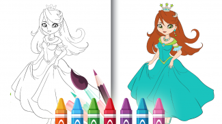 princess coloring book screenshot 2