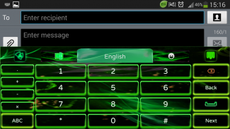 Green Flame GO Keyboard theme screenshot 3