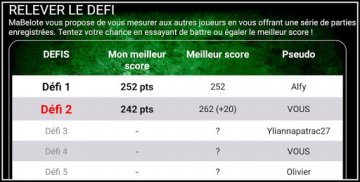 Free French Belote & Coinche - 30 days Challenge screenshot 5