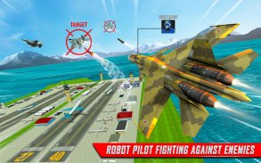 Robot pilot pesawat simulator - game pesawat screenshot 4