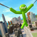 Green Hero Stickman Criminal Mafia Icon