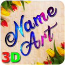 3D Name Art Photo Editor, Text Icon
