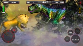 Lion vs Dinosaur Animal Simulator Game screenshot 2