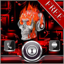 Skull on Fire Go Locker theme