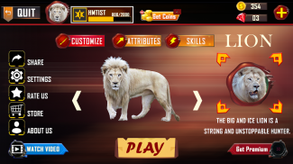 Lion Simulator Animal Games 3D screenshot 1