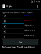 Bojler doba ohrevu screenshot 2