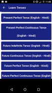 Learn Tenses Hindi & English screenshot 1