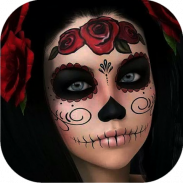 Day of the Dead Skull Makeup screenshot 3