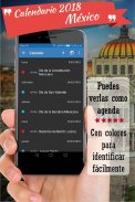 Calendario 2018 Mexico con festivos semana santa screenshot 2
