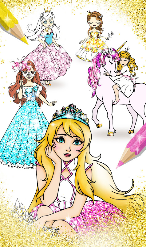 Meninas do jogo de colorir unicórnio versão móvel andróide iOS apk