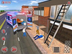 Jogo de resgate da cidade do robô da ambulância screenshot 2