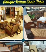 Antique Rattan Chair Table screenshot 4