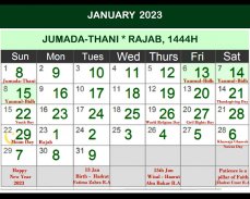 Islamic Hijri Calendar 2023 screenshot 1