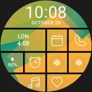 Yellow Green Tile Watch Face screenshot 1