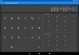 Calculadora de fracciones gratuita - fácil de usar screenshot 1