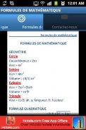 Formules de mathématique screenshot 0