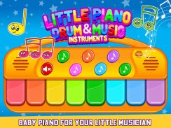 Little Piano Drums and Music Instruments with Song screenshot 2