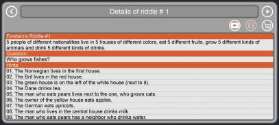 Einstein's Riddles Text Puzzle screenshot 2