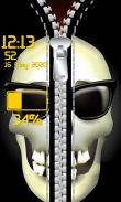 Skulls Zipper Lock Screen screenshot 6