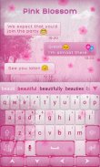 Pink Blossom GO Keyboard Theme screenshot 4