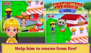 Lính cứu hỏa và xe cứu hỏa - trò chơi cho trẻ em screenshot 2