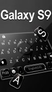 ثيم لوحة المفاتيح Black Galaxy S9 screenshot 0