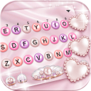 Pink Pearl Luxury Heart Keyboard Theme Icon