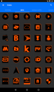 Flat Black and Orange Icon Pack v4.0 Free screenshot 23