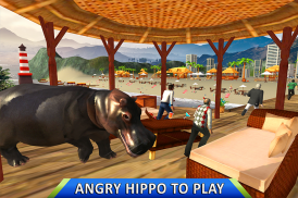 Wild Hippo Beach Attack Jungle Simulator screenshot 9